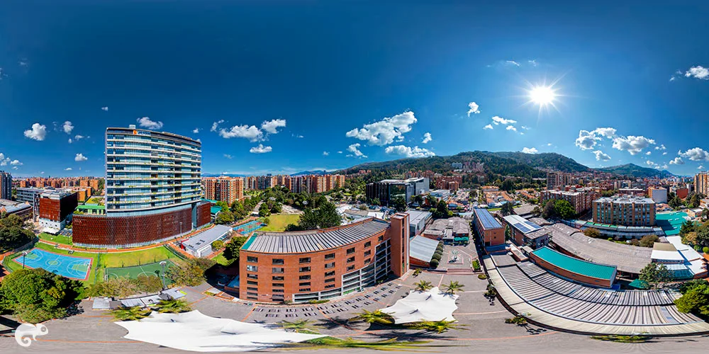 Vista aérea 360° de campus